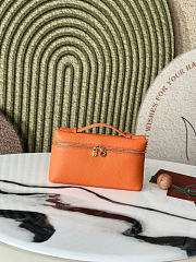 Kitlife Loro Piana Crossbody Bag Orange 19x7x12cm  - 1