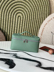 Kitlife Loro Piana Crossbody Bag Light Green 19x7x12cm - 1
