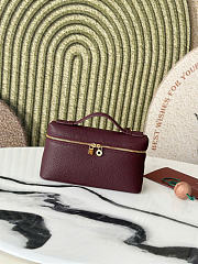 Kitlife Loro Piana Crossbody Bag Burgundy 19x7x12cm  - 1