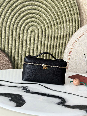 Kitlife Loro Piana Crossbody Bag Black 19x7x12cm