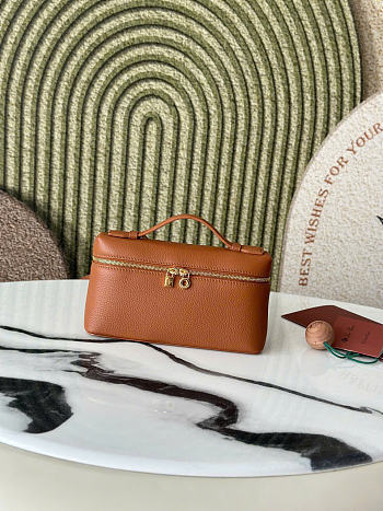 Kitlife Loro Piana Crossbody Bag Brown 19x7x12cm 