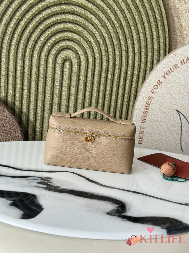 Kitlife Loro Piana Crossbody Bag Beige 19x7x12cm  - 1