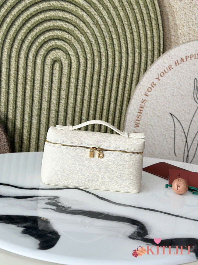 Kitlife Loro Piana Crossbody Bag White 19x7x12cm  - 1