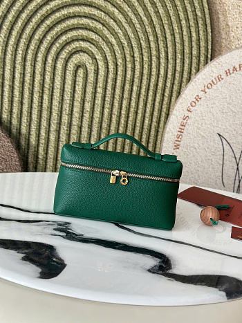Kitlife Loro Piana Crossbody Bag Green 19x7x12cm