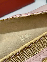 Kitlife Loro Piana Extra Pocket L19 East-West Wicker Bag Light Pink 19x11x7cm  - 6