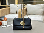 Kitlife Chloe Heritage Shoulder Bag In Black Leather 26x15x5cm - 1