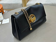 Kitlife Chloe Heritage Shoulder Bag In Black Leather 26x15x5cm - 3