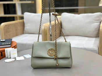 Kitlife Chloe Heritage Shoulder Bag In Light Green Leather 26x15x5cm 