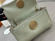 Kitlife Chloe Heritage Shoulder Bag In Light Green Leather 26x15x5cm  - 3
