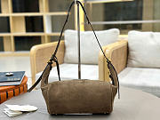 Kitlife Chloe Paddington Crossbody Bag In Taupe Suede Leather 29x18x18.5cm - 4