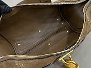Kitlife Chloe Paddington Crossbody Bag In Taupe Suede Leather 29x18x18.5cm - 3