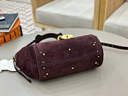 Kitlife Chloe Paddington Crossbody Bag In Dark Brown Suede Leather 29x18x18.5cm  - 5