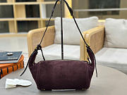 Kitlife Chloe Paddington Crossbody Bag In Dark Brown Suede Leather 29x18x18.5cm  - 4