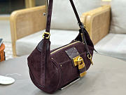 Kitlife Chloe Paddington Crossbody Bag In Dark Brown Suede Leather 29x18x18.5cm  - 3
