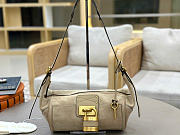 Kitlife Chloe Paddington Crossbody Bag In Beige Suede Leather 29x18x18.5cm  - 1