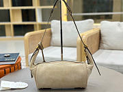 Kitlife Chloe Paddington Crossbody Bag In Beige Suede Leather 29x18x18.5cm  - 6