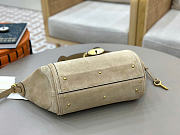 Kitlife Chloe Paddington Crossbody Bag In Beige Suede Leather 29x18x18.5cm  - 4