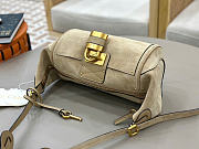 Kitlife Chloe Paddington Crossbody Bag In Beige Suede Leather 29x18x18.5cm  - 2