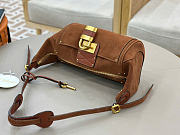 Kitlife Chloe Paddington Crossbody Bag In Brown Suede Leather 29x18x18.5cm  - 3