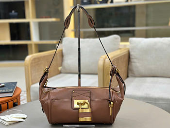 Kitlife Chloe Paddington Crossbody Bag In Brown Leather 29x18x18.5cm 