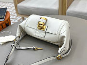 Kitlife Chloe Paddington Crossbody Bag In White Leather 29x18x18.5cm - 5