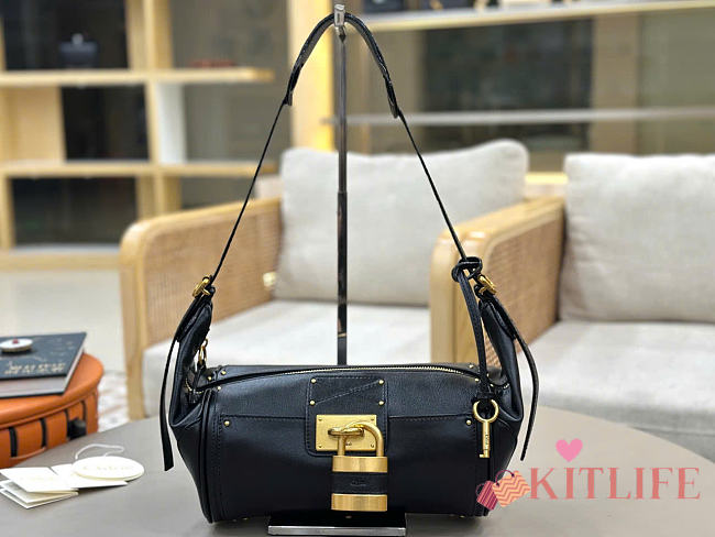 Kitlife Chloe Paddington Crossbody Bag In Black Leather 29x18x18.5cm  - 1