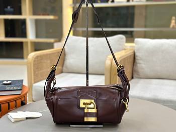Kitlife Chloe Paddington Crossbody Bag In Dark Brown Leather 29x18x18.5cm 