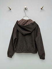 Kitlife Fendi Reversible Hooded Cropped Jacket Brown - 6
