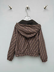 Kitlife Fendi Reversible Hooded Cropped Jacket Brown - 5