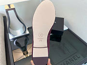Kitlife Chanel Quilted Leather CC Logo Classic Cap Toe Ballet Flat Shoes Burgundy Suede & Patent Leather - 2