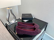 Kitlife Chanel Quilted Leather CC Logo Classic Cap Toe Ballet Flat Shoes Burgundy Suede & Patent Leather - 5