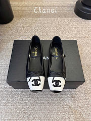 Kitlife Chanel Mary Janes Shoes Black & White Leather - 1