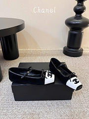 Kitlife Chanel Mary Janes Shoes Black Suede & White Leather  - 5