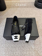 Kitlife Chanel Mary Janes Shoes Black Suede & White Leather  - 4