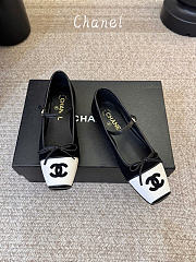 Kitlife Chanel Mary Janes Shoes Black Suede & White Leather  - 3