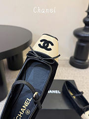 Kitlife Chanel Mary Janes Shoes Black Suede & Beige Leather - 6