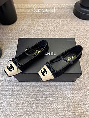 Kitlife Chanel Mary Janes Shoes Black Suede & Beige Leather - 4