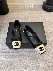 Kitlife Chanel Mary Janes Shoes Black Suede & Beige Leather - 2