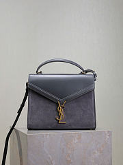 Kitlife Saint Laurent Cassandra Gray Suede Shoulder Bag 578000 24.5x20x11.5cm - 1