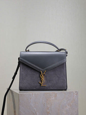 Kitlife Saint Laurent Cassandra Gray Suede Shoulder Bag 578000 24.5x20x11.5cm