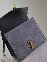 Kitlife Saint Laurent Cassandra Gray Suede Shoulder Bag 578000 24.5x20x11.5cm - 6