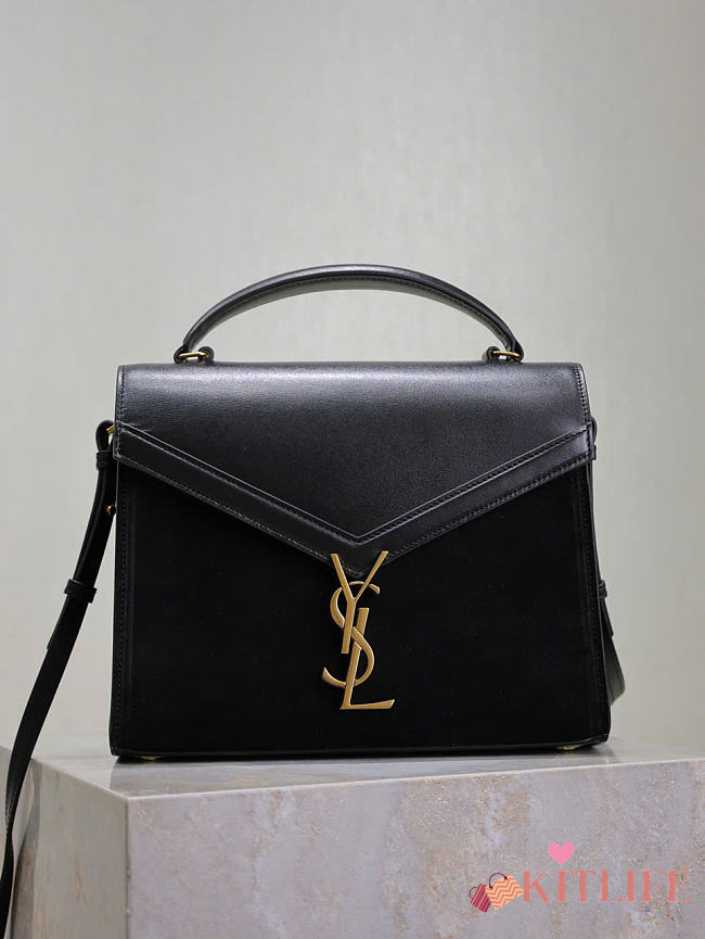 Kitlife Saint Laurent Cassandra Black Suede Shoulder Bag 578000 24.5x20x11.5cm - 1