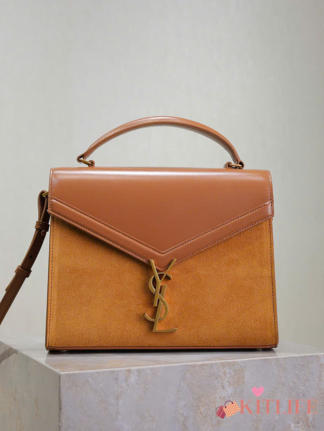 Kitlife Saint Laurent Cassandra Mini Brown Suede Shoulder Bag 578000 24.5x20x11.5cm  - 1