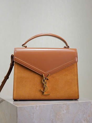 Kitlife Saint Laurent Cassandra Mini Brown Suede Shoulder Bag 578000 24.5x20x11.5cm 