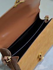Kitlife Saint Laurent Cassandra Mini Brown Suede Shoulder Bag 578000 24.5x20x11.5cm  - 4