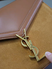 Kitlife Saint Laurent Cassandra Mini Brown Suede Shoulder Bag 578000 24.5x20x11.5cm  - 5