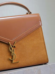 Kitlife Saint Laurent Cassandra Mini Brown Suede Shoulder Bag 578000 24.5x20x11.5cm  - 6