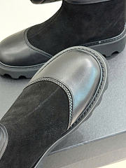 Kitlife Chanel Classic Double-C Rear-Zip Ankle Boots Black Suede - 2