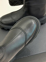 Kitlife Chanel Classic Double-C Rear-Zip Ankle Boots Black Leather - 2