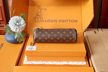 Kitlife Louis Vuitton Pochette Pencil Pouch Brown M28059 18x6.1x4.2cm